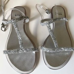 Stuart Weitzman New crystal sandals .